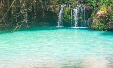 A waterfall in Ngare Ndare Forest, Kenya